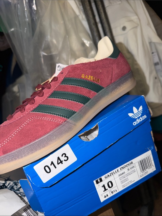 adidas Other - New adidas Gazelle Indoor Suede Sneakers - Burgundy with Dark Green Stripes